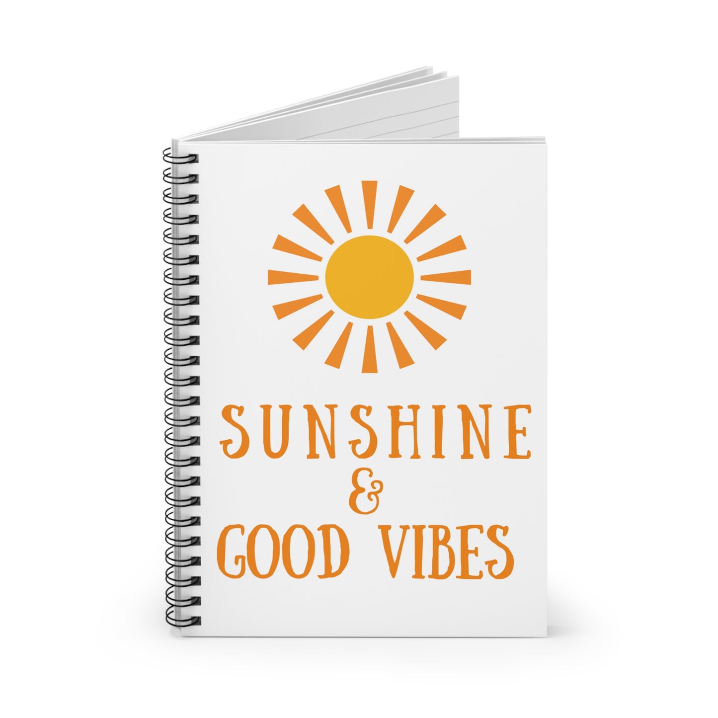 Sunshine & Good Vibes Spiral Notebook - White