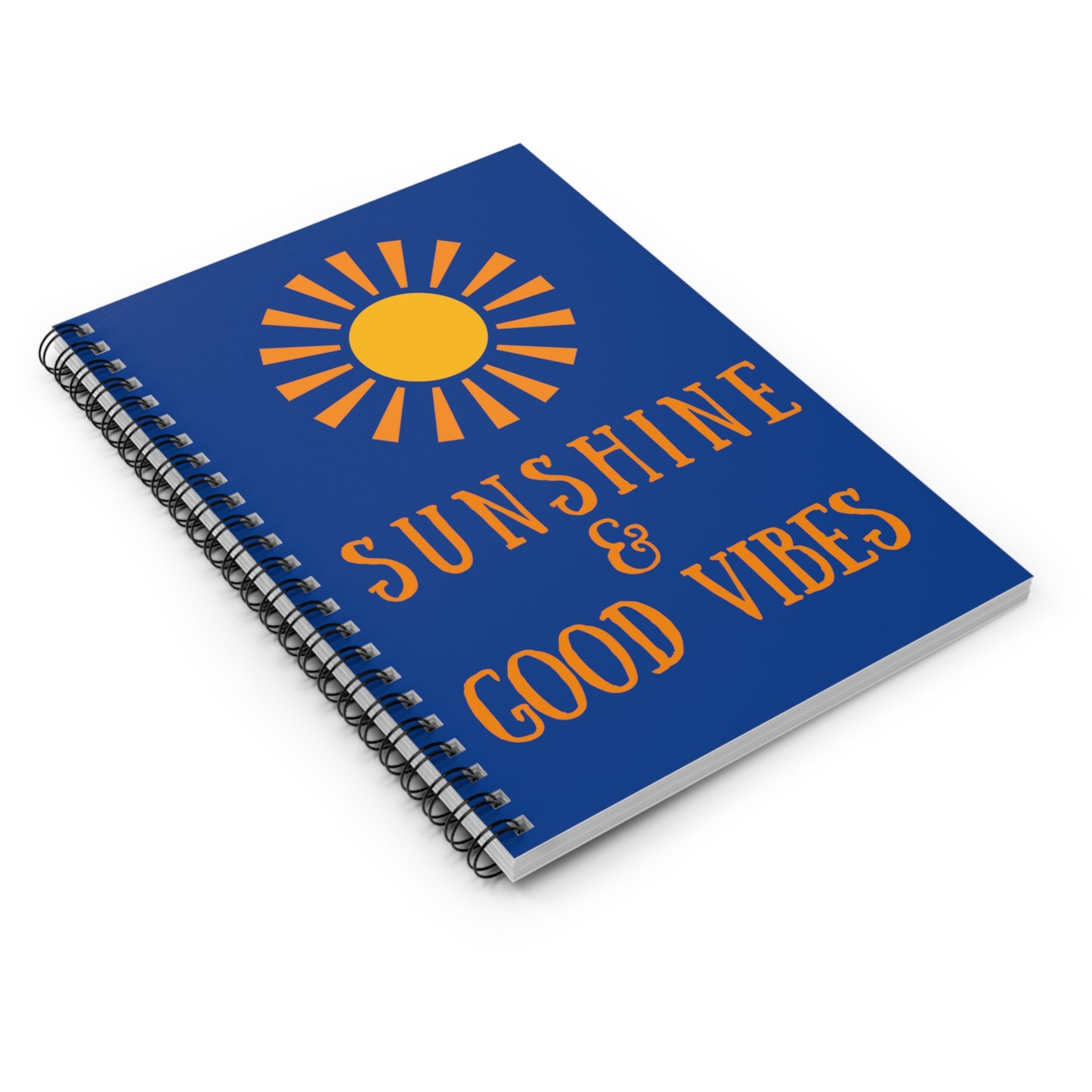 Sunshine & Good Vibes Spiral Notebook - Dark Blue