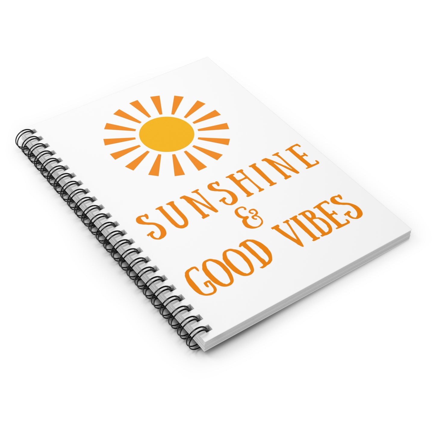 Sunshine & Good Vibes Spiral Notebook - White