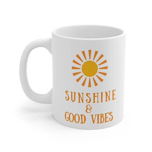 Sunshine & Good Vibes White Mug 11oz