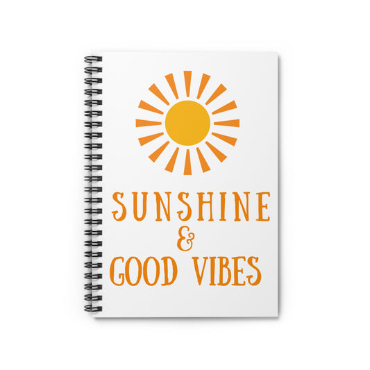 Sunshine & Good Vibes Spiral Notebook - White