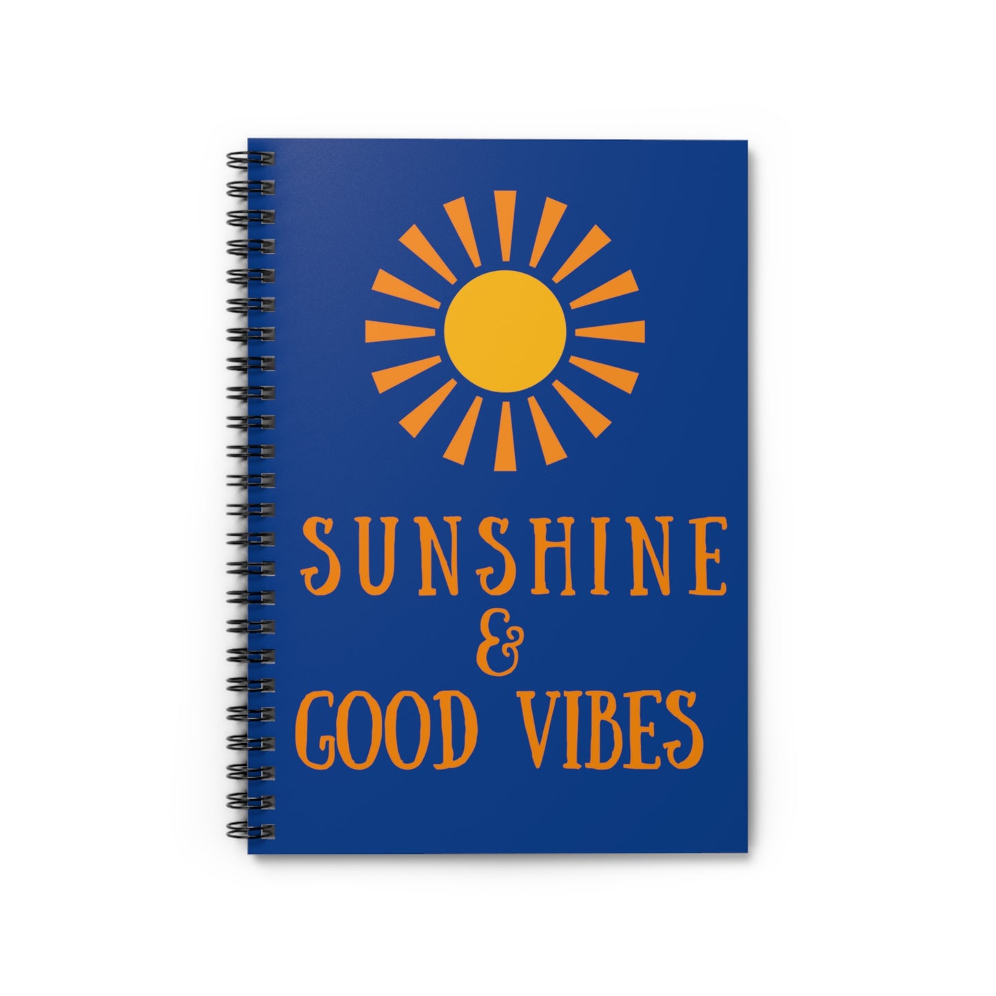 Sunshine & Good Vibes Spiral Notebook - Dark Blue