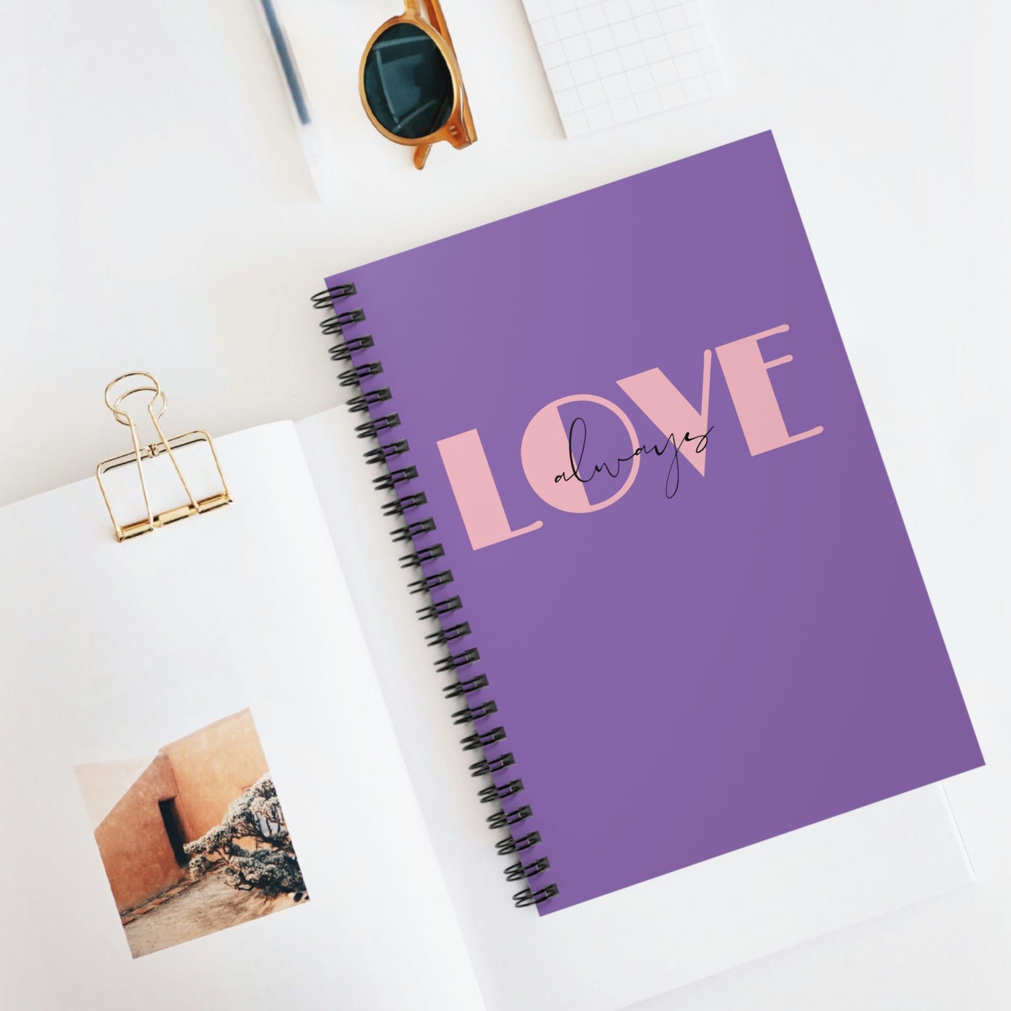 Love Always Spiral Notebook - Lt Purple