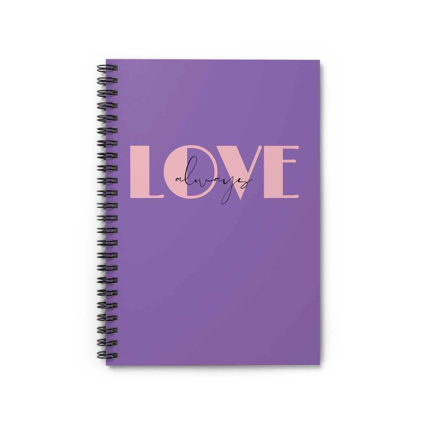 Love Always Spiral Notebook - Lt Purple