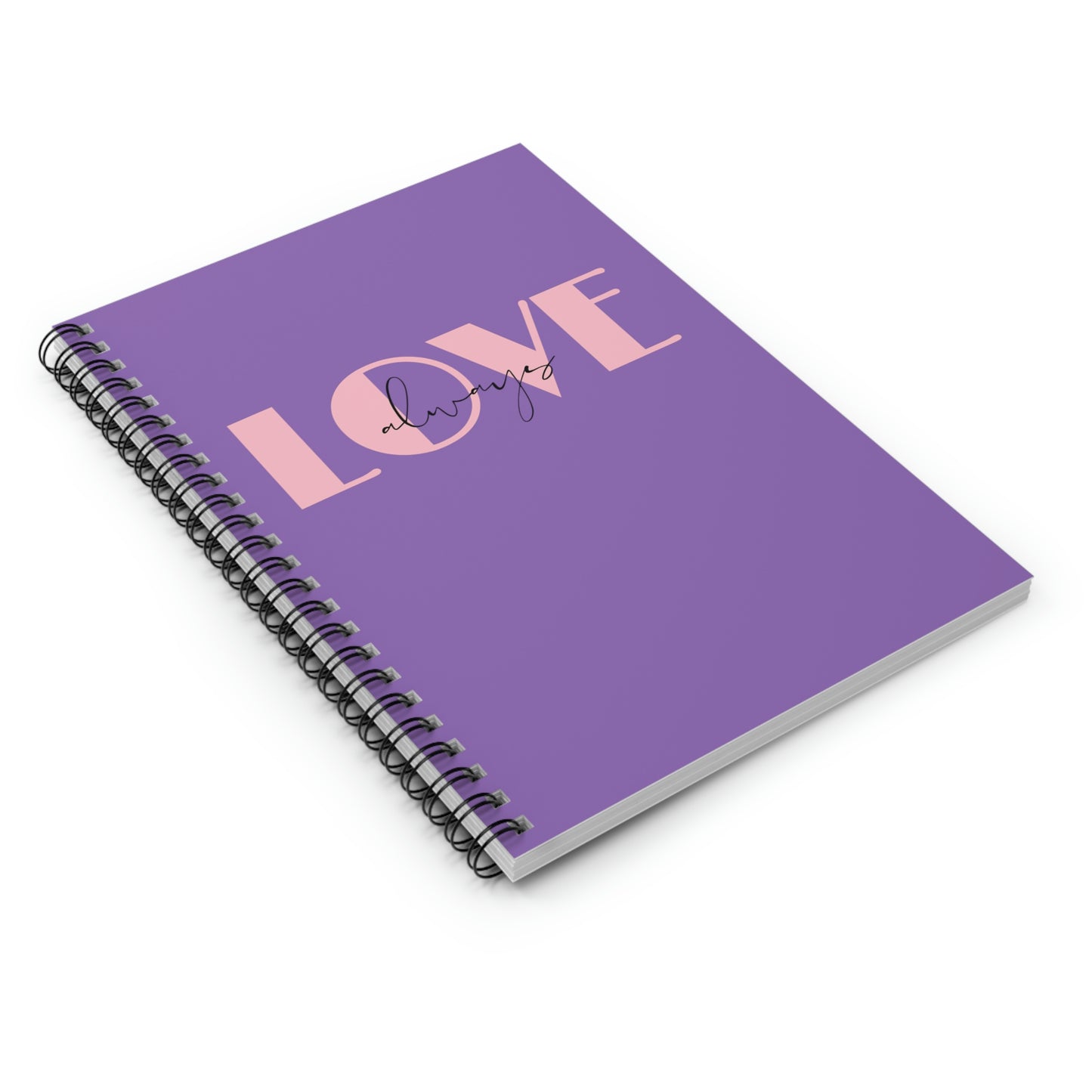 Love Always Spiral Notebook - Lt Purple