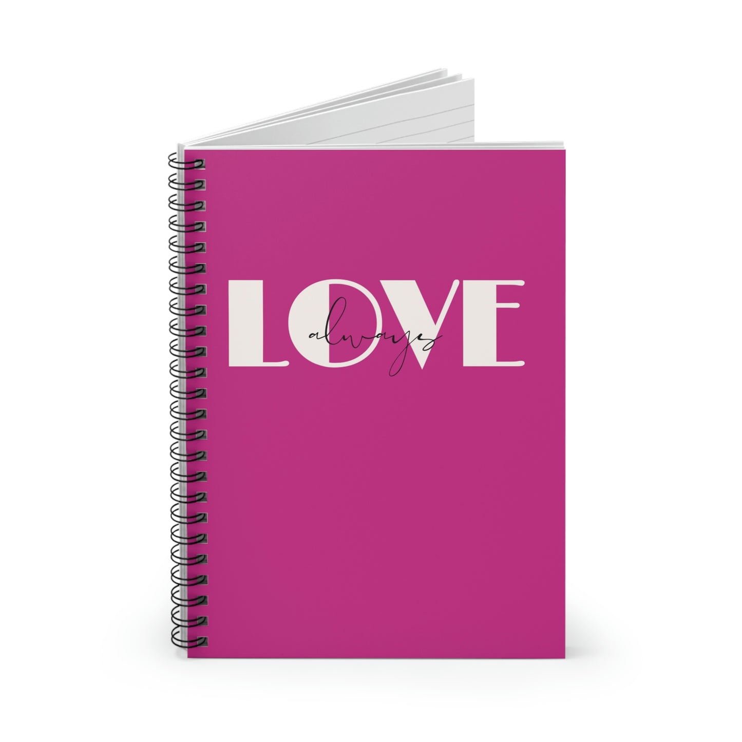 Love Always Spiral Notebook Pink