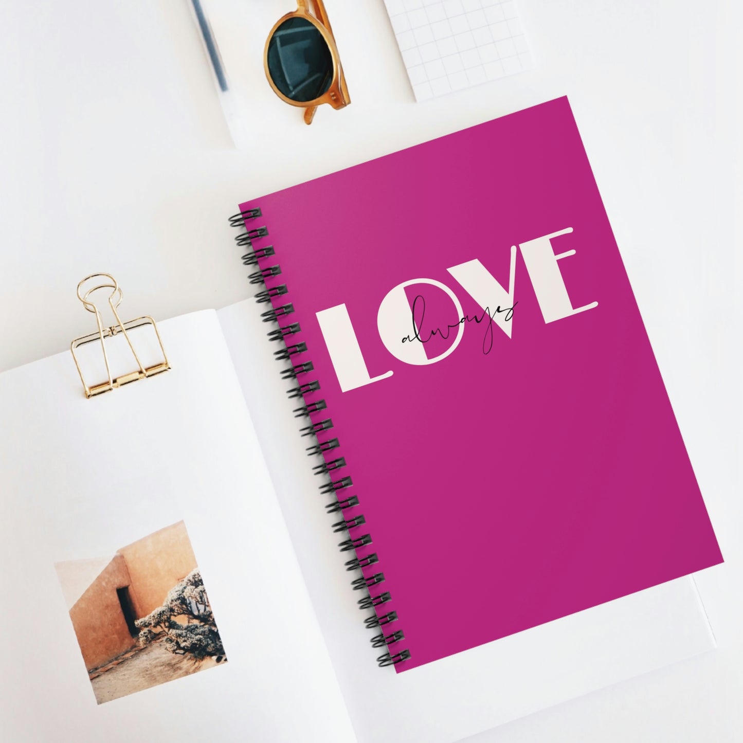 Love Always Spiral Notebook Pink