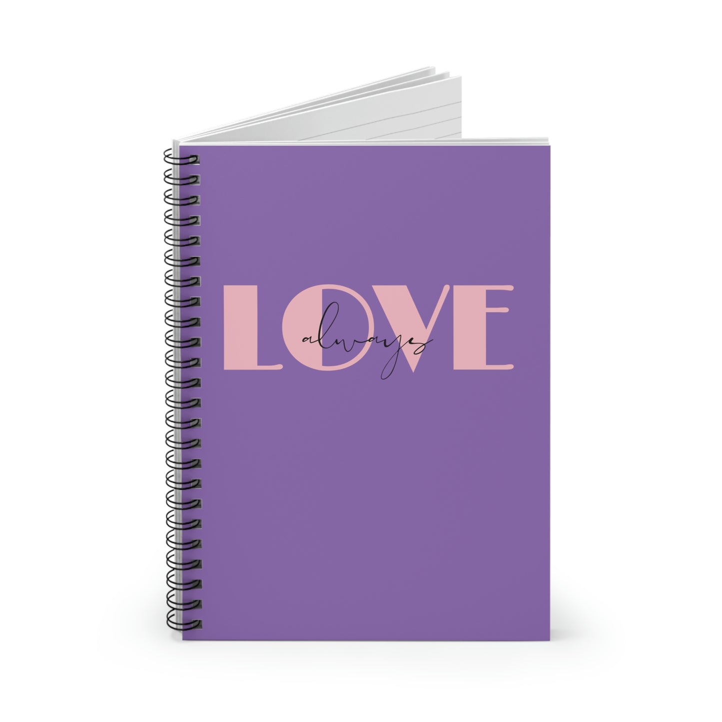 Love Always Spiral Notebook - Lt Purple