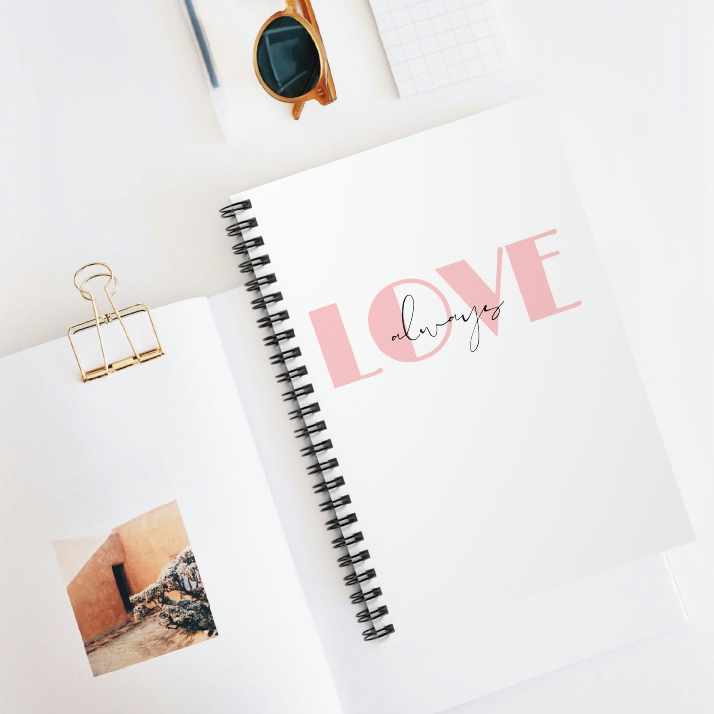 Love Always White Spiral Notebook