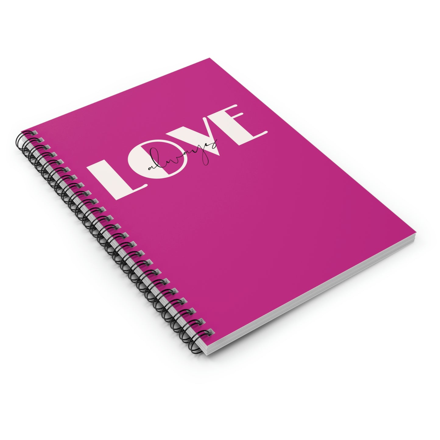 Love Always Spiral Notebook Pink